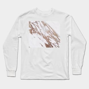 Bronze golden marble Long Sleeve T-Shirt